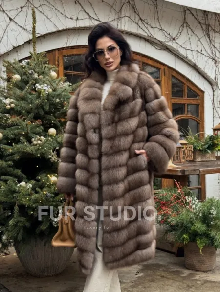 Манто из меха куницы - фото 9