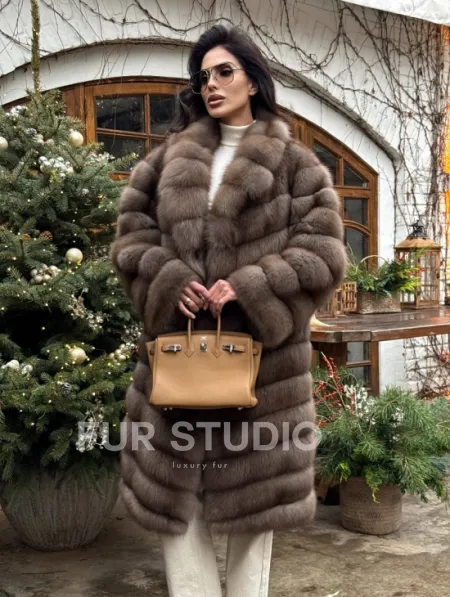 Манто из меха куницы - фото 8