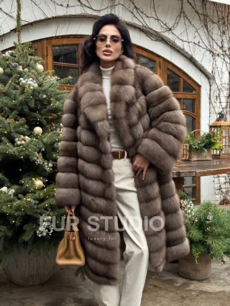 Манто из меха куницы - фото 0