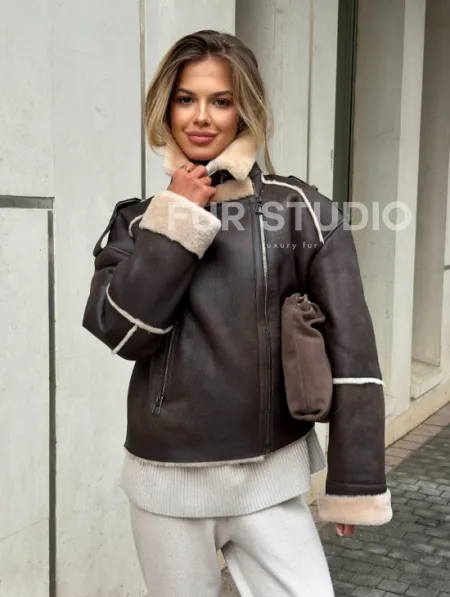 Молодёжная куртка-дубленка - фото 8