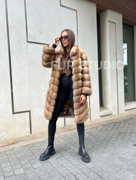 Шуба из лесной куницы - фото 3