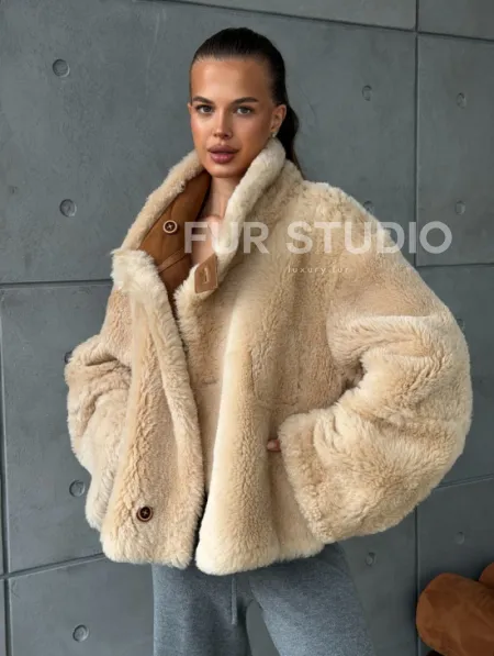 Дубленка - куртка двухсторонняя - фото 7