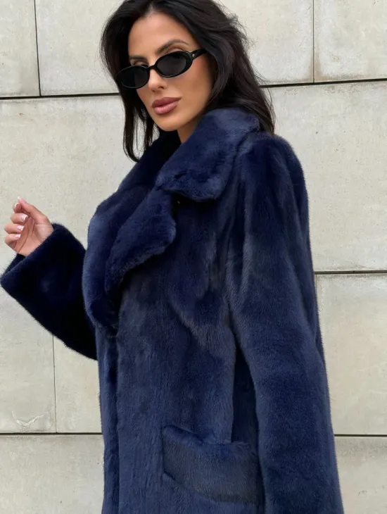 Норковая шуба цельный мех Saga furs - фото 5