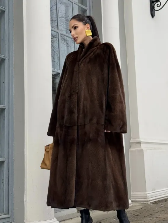 Норковая шуба из скандинавской аукционной норки PREMIUM COLLECTION - фото 8