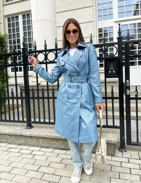 Тренч женский из натуральной кожи - фото 0