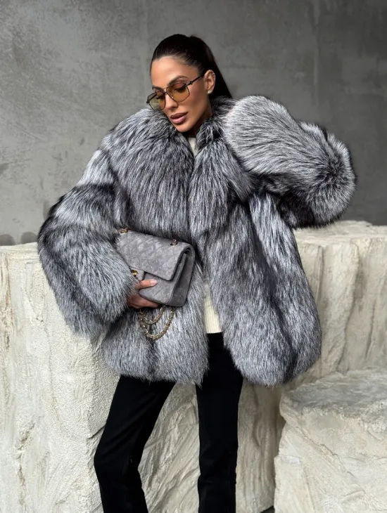 Полушубок из чернобурки - фото 8