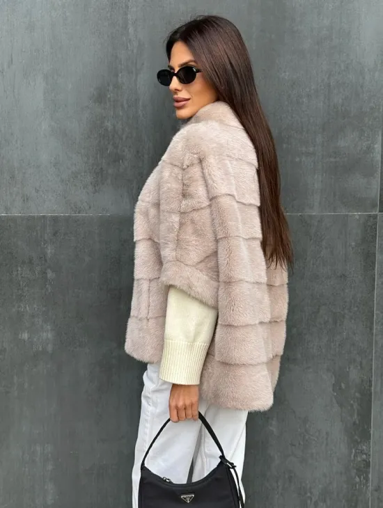 Кофта на молнии из меха норки - фото 3