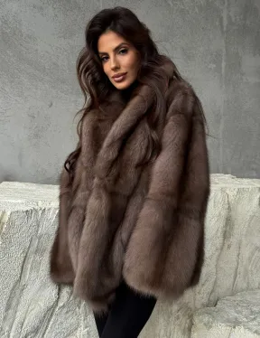 Шуба из меха куницы PREMIUM - фото 6