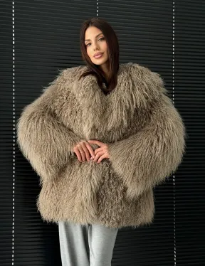 Полушубок из ламы - фото 14