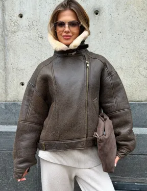 Дубленка - пилот женская - фото 4