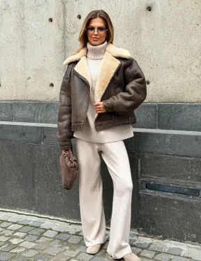 Дубленка - пилот женская - фото 6