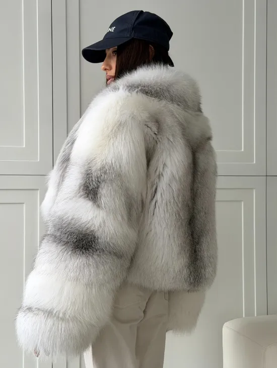 Шуба кроп-топ из лисы finnish cross fox - фото 5