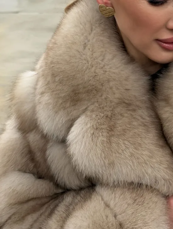 Шуба из песца под куницу - фото 1