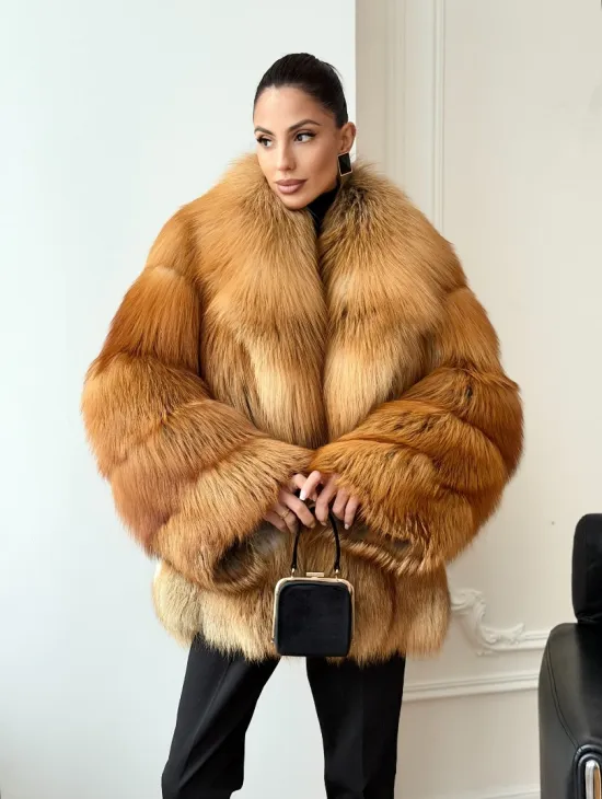 Шуба из лисы огневки - фото 6