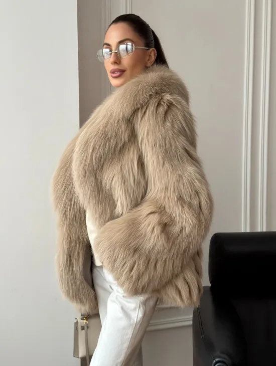 Шуба из лисы в росшив - фото 7