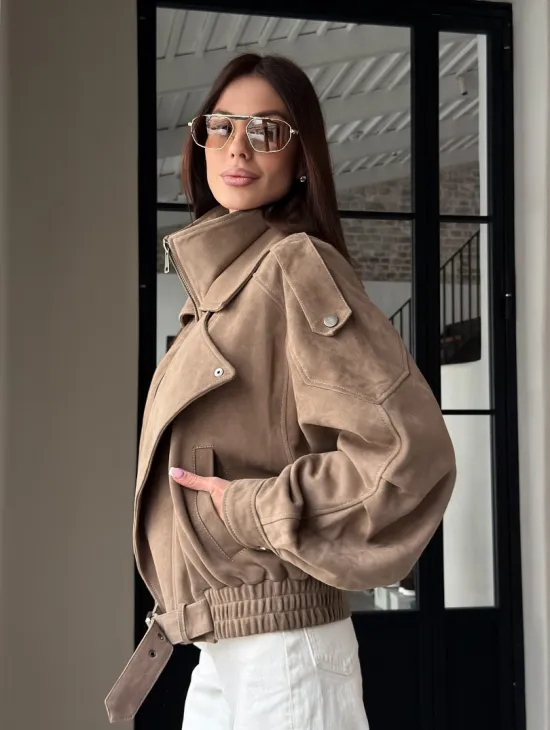 Куртка - бомбер весенняя оверсайз - фото 19