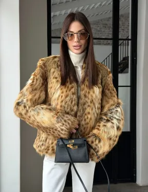 Меховой жакет - шуба из оцелота - фото 24