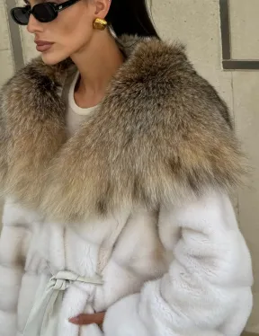 Норка кимоно с капюшоном рысь - фото 1